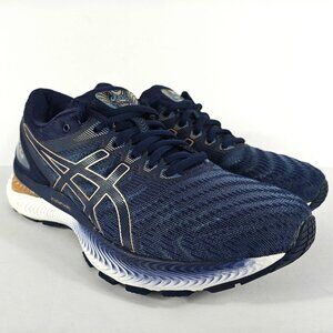 Asics Blue and Gold Athletic Shoes